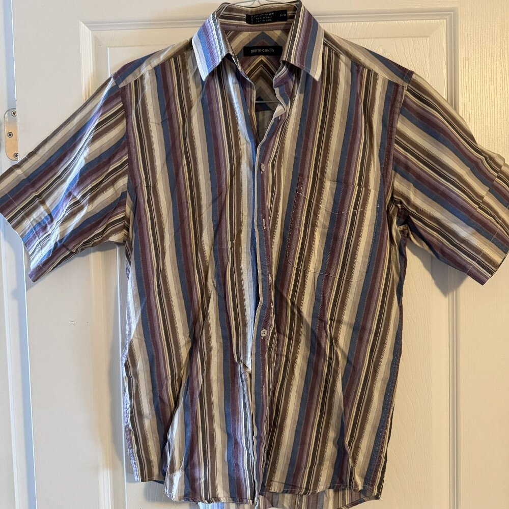 Men's Short Sleave button up shirt - Pierre Cardin - Size M